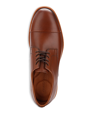 Gentle Souls By Kenneth Cole Men's Greyson Buck Leather Oxford Dress Shoes In Cognac