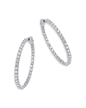Bloomingdale's Diamond Inside Out Hoop Earrings in 14K White Gold, 3.0 ct. t.w. - 100% Exclusive