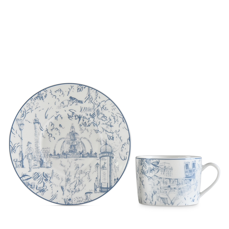 Bernardaud Tout Paris Tea Cup In White