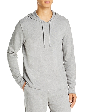 Vince Men's Cozy Double-knit Pullover Hoodie In Heather Gray