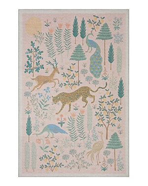 Rifle Paper Co Menagerie Men-01 Area Rug, 3'9 X 5'9 In Blush