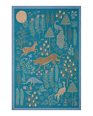 Rifle Paper Co Menagerie Men-01 Area Rug, 7'6 X 9'6 In Navy