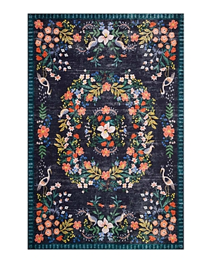 Rifle Paper Co Palais Pal-03 Area Rug, 5' X 7'6 In Black/multi
