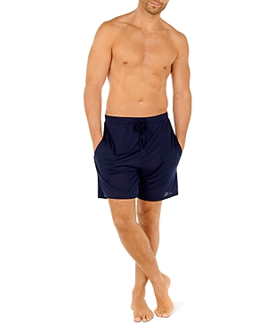 Shop Hom Cocooning Pajama Shorts In Navy
