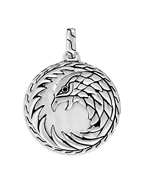 JOHN HARDY STERLING SILVER LEGENDS EAGLE PENDANT WITH TREATED BLACK SAPPHIRE,HBS90415BHBLS