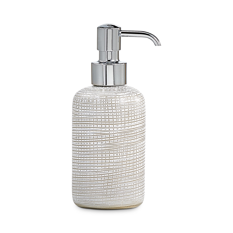 Labrazel Woven Pump Dispenser, Platinum In Platinum/ivory