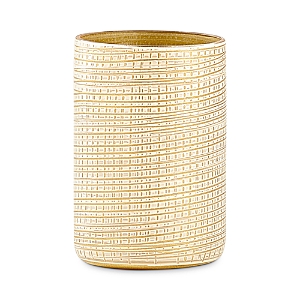 Shop Labrazel Woven Brush Holder In Gold/ivory