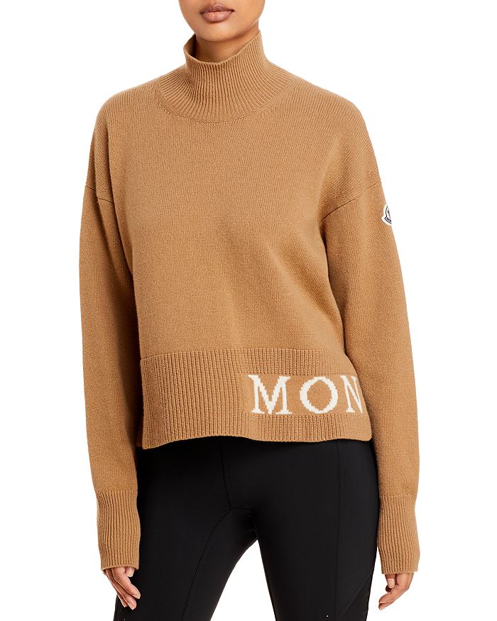 Moncler Wool & Cashmere Turtleneck Sweater In Military