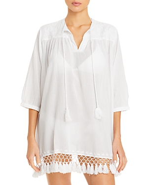 Roller Rabbit Ola Do Brazil Serafina Lightweight Tunic In White