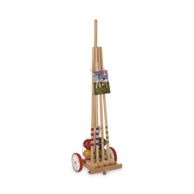 KETTLER - 4 Player Croquet Set with Trolley