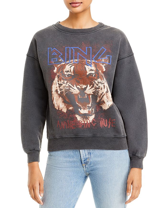 Anine Bing Tiger Graphic Sweatshirt | Bloomingdale's