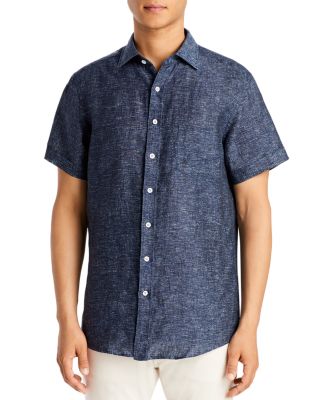 Ellerslie Linen Textured Classic Fit Button-Up Shirt