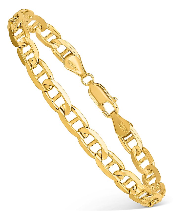 Bloomingdale's Men's Anchor Link Chain Bracelet In 14k Yellow Gold - 100% Exclusive