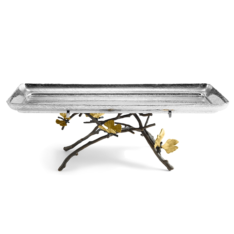 Michael Aram Butterfly Gingko Large Footed Centerpiece Tray