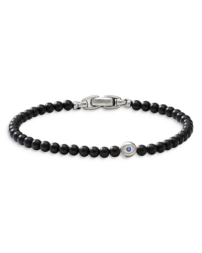 David Yurman - Spiritual Beads Evil Eye Bracelet with Black Onyx and Sapphires