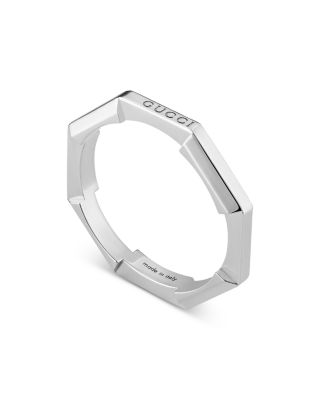 18K White Gold Link To Love Mirror Ring
