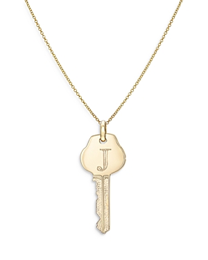 Zoe Lev 14k Yellow Gold Key Pendant Necklace, 18 In J