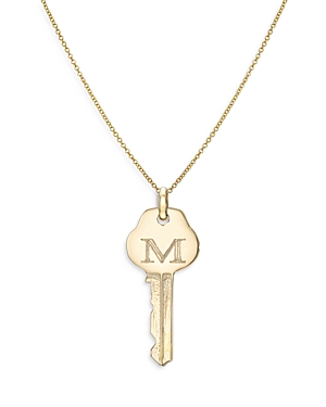 Zoe Lev 14k Yellow Gold Key Pendant Necklace, 18 In M