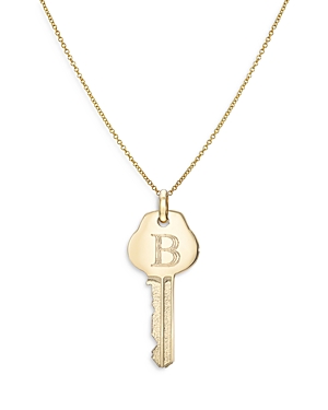 Zoe Lev 14k Yellow Gold Key Pendant Necklace, 18 In B