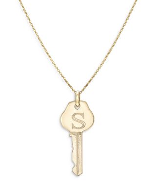 Zoe Lev 14K Yellow Gold Key Pendant Necklace, 18