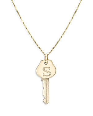 Zoe Lev 14k Yellow Gold Key Pendant Necklace, 18 In S