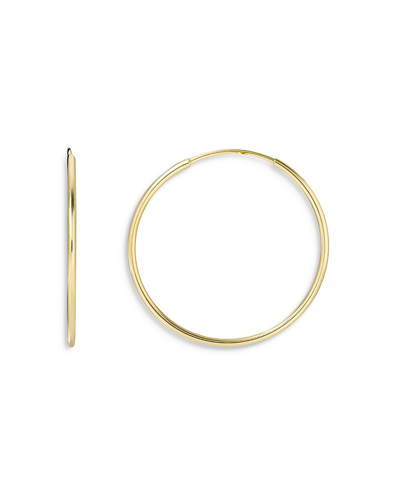 Zoe Lev 14k Yellow Gold Medium Thread Hoop Earrings In Gold