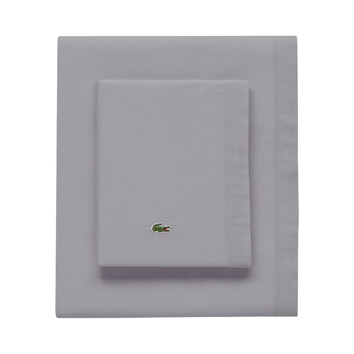 Lacoste Percale Solid Sheet Set, Cal King | Bloomingdale's