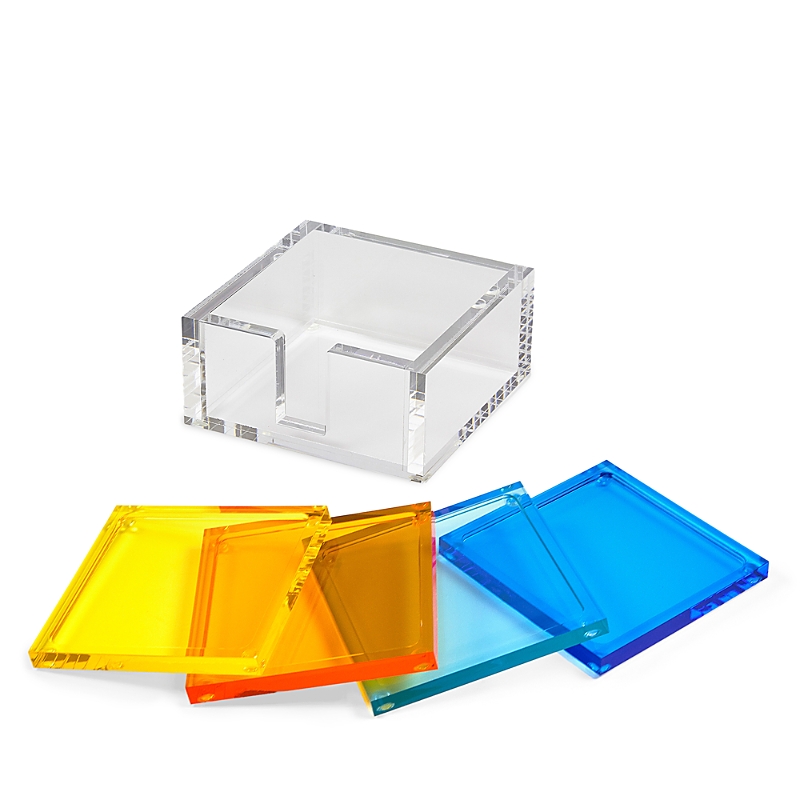 Tizo Acrylic 4-piece Coaster Set In Multi