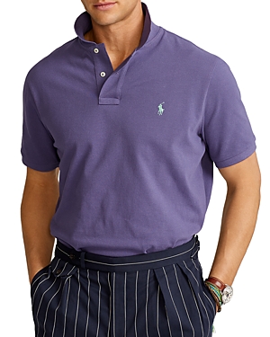 Polo Ralph Lauren Custom Slim Fit Mesh Polo Shirt In Purple