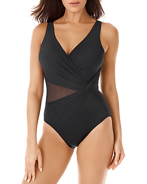 Miraclesuit Illusionist Circle One Piece Swimsuit In Black