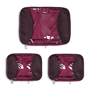 Baggallini Compression Cubes, Set Of 3 In Eggplant
