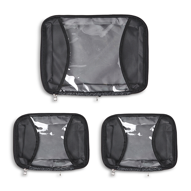 Baggallini Compression Cubes, Set Of 3 In Midnight Blossom