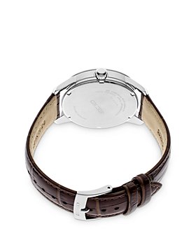 Seiko Watch Men's Designer Leather Strap Watches - Bloomingdale's