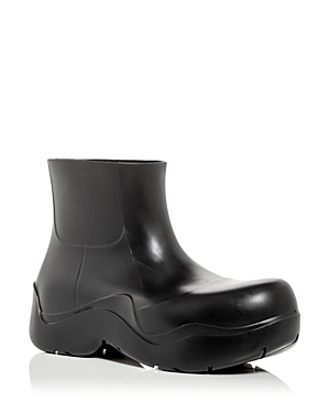 Bottega Veneta Rubber Rain Boots In Nero