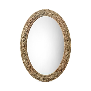 Bloomingdale's Lark Braided Oval Mirror In Brown
