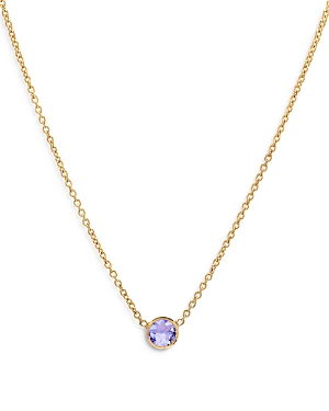 Zoe Lev 14k Yellow Gold Alexandrite Birthstone Solitaire Pendant Necklace, 16-18 In Amethyst