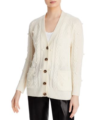 AQUA Cable Knit Fisherman Cardigan 100% Exclusive Bloomingdale's