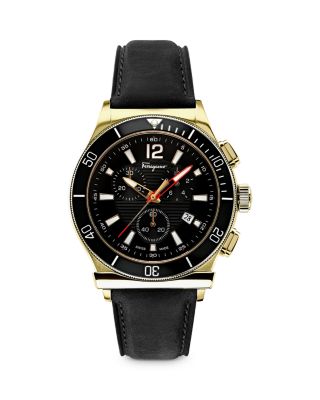 Salvatore Ferragamo - 1898 Sport Leather Strap Chronograph Watch, 44mm (54% off) - Comparable value $1,295
