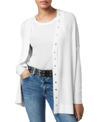 ladies long white cardigan