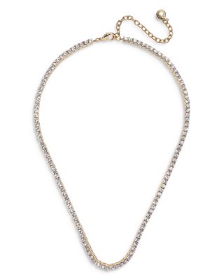 Bennett Crystal Tennis Necklace, 16"