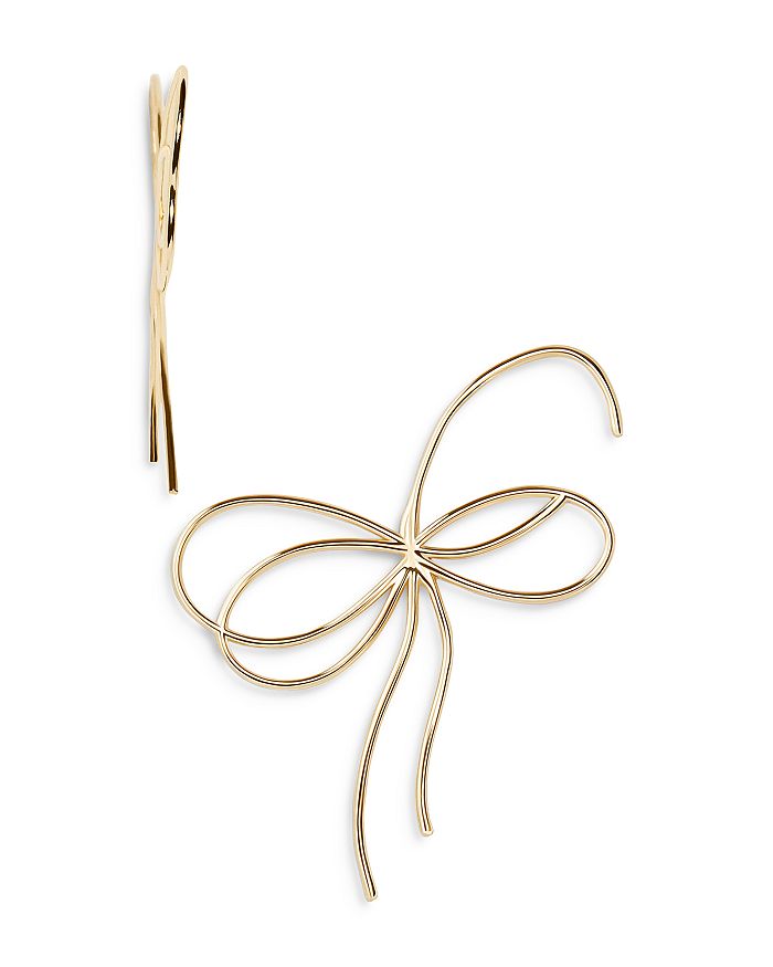 BAUBLEBAR Isadora Bow Threader Earrings in Gold Tone Bloomingdale s
