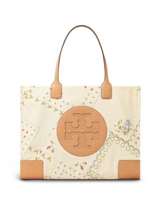 tory burch ella canvas floral tote