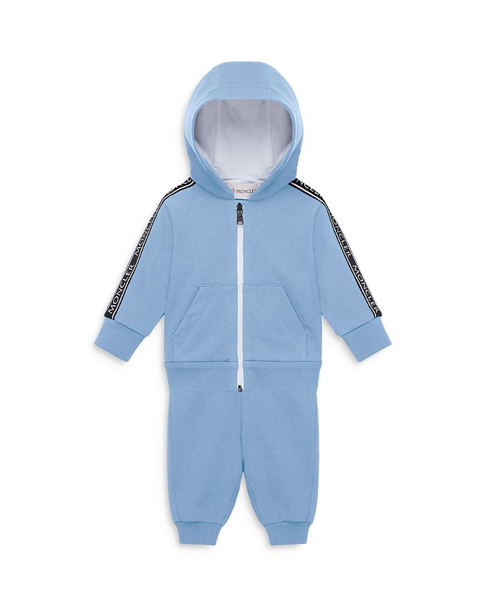 Moncler Unisex Knit Hooded Jogger Set - Baby In Pastel Blue