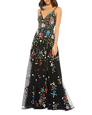 MAC DUGGAL EMBELLISHED TULLE GOWN,5400