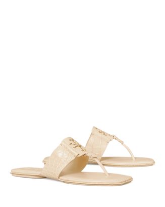 Tory burch white bead 2024 embellished bianca slide sandals