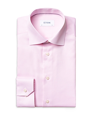 Shop Eton Slim Fit Signature Twill Dress Shirt In Pink