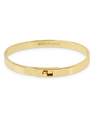 Shop Allsaints Stud Bangle Bracelet In Gold