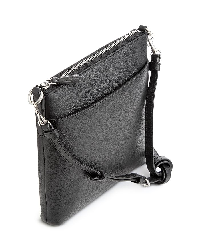 Royce New York Mini Leather Crossbody Bag - Black