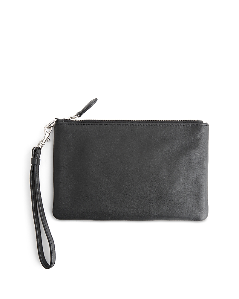 Royce New York Leather Wristlet In Black