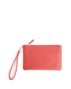 Royce New York Leather Wristlet In Red